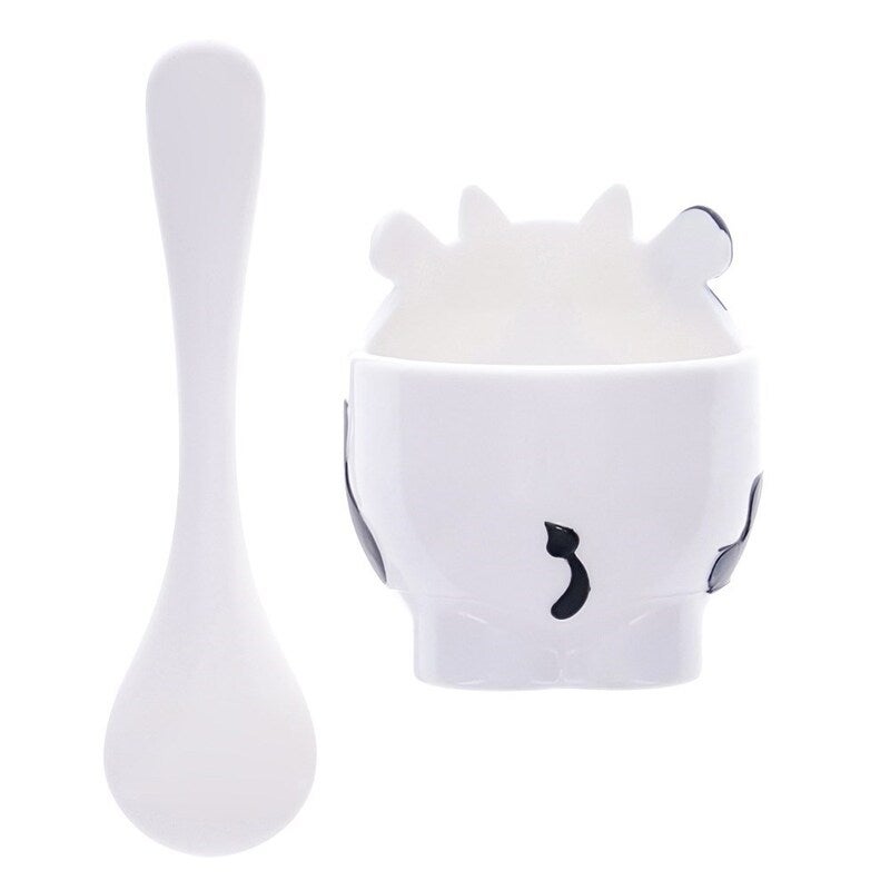BPA Free Moo, Moo Egg Cup And Spoon Set Joie Black And White Cow